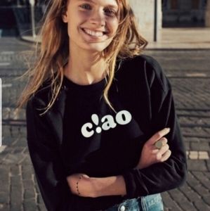 Madewell Ciao Black Crew Neck Small